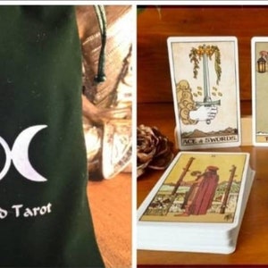 Tarot cards, guide TRADITIONAL, tarot deck, 78 cards including velvet, satin lined pouch image 10