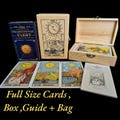 Tarot cards Deck. The tarot cards  gift set , 78 Cards + bag tarot cards with book  +Handcrafted box designer box gifts for her