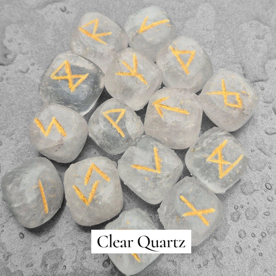 Rune Stones Gift Set Includes 21 Page Guide Book and Free Bag