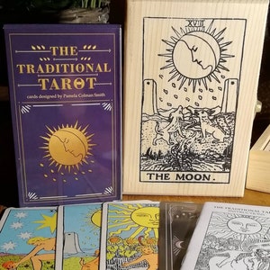 Tarot cards Deck. The tarot cards gift set , 78 Cards bag tarot cards with book Handcrafted box designer box gifts for her image 2