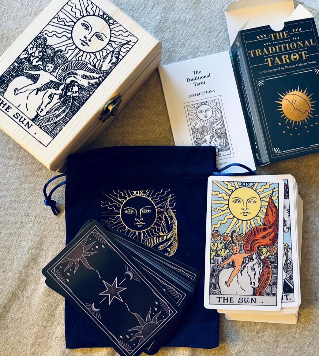 タロットカードデッキ。ライダーウェイトギフトセット、78カード+