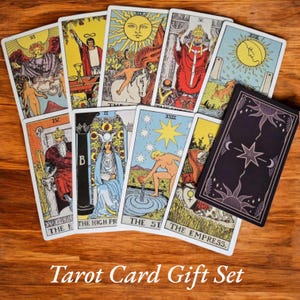 BEGINNERS Tarot 78 kaarten tas en handgemaakte doos, tarotkaarten, tarotspel, tarotleggingen