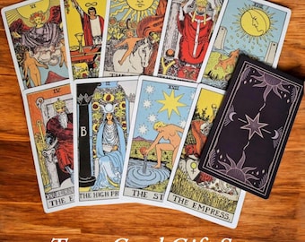 BEGINNERS Tarot 78 Cards Bag and Handcrafted Box , Tarot Cards