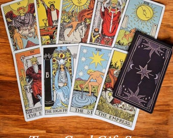 Mazzo Tarocchi Celesti Divini, 78 Carte A Tema Celeste, Dimensioni 10,3x6 Cm, Per Divinazione E Gioco