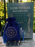Rune stones gift set includes 21 page  guide book and free bag - runestones tarot