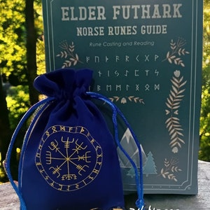 Rune stones gift set includes 21 page  guide book and free satin lined bag - runestones tarot