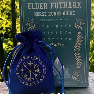 Rune stones gift set includes 21 page  guide book and free bag - runestones tarot