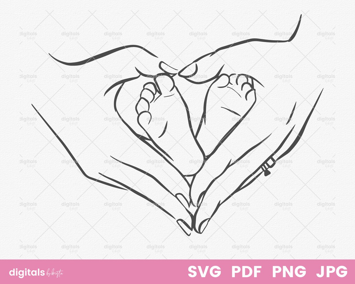 Mom Hand Baby Feet Svg , Mothers Love, Mothers Day Svg, Mom Hand Svg