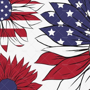 Daisy Flower Svg, Us Flag Svg, Flower Usa, Daisy Clip Art, July 4th