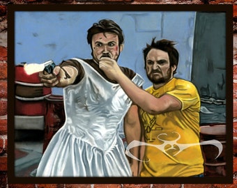 Mac And Charlie Always Sunny Portrait Canvas or Print