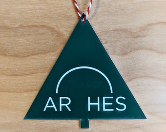 UTAH National Park ornaments - original illustrations, laser cut acrylic - Zion, Arches, Bryce Canyon, Canyonlands, Capitol Reef