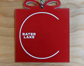 PNW National Park ornaments - original illustrations, laser cut acrylic - Mount Rainier, North Cascades, Olympic & Crater Lake