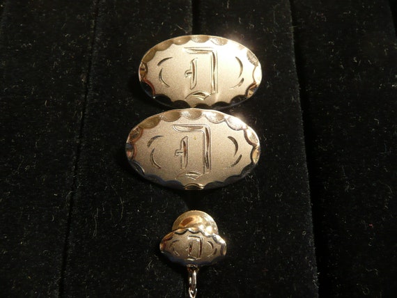 Vintage Cuff links, Sarah Coventry, Initial, Mono… - image 1