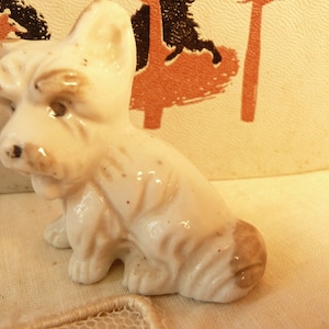 Figura de perro vintage, Terrier, coleccionable, Japón vintage, regalo
