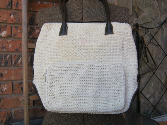 Vintage Crochet shoulder bag, Villager, Liz Claib… - image 1