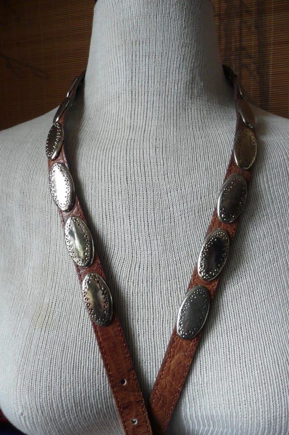 Vintage Express Belt With Silver Trim, Western Style, Boho 