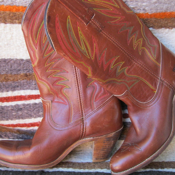 frye cow print boots