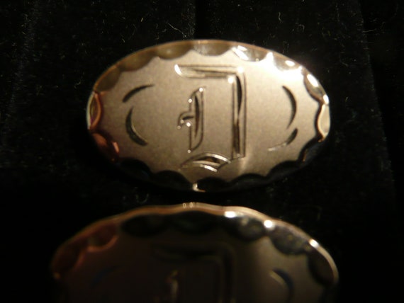 Vintage Cuff links, Sarah Coventry, Initial, Mono… - image 2