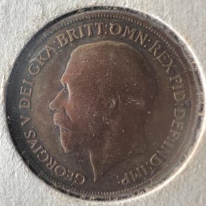 1919 KN British George V One Penny Coin