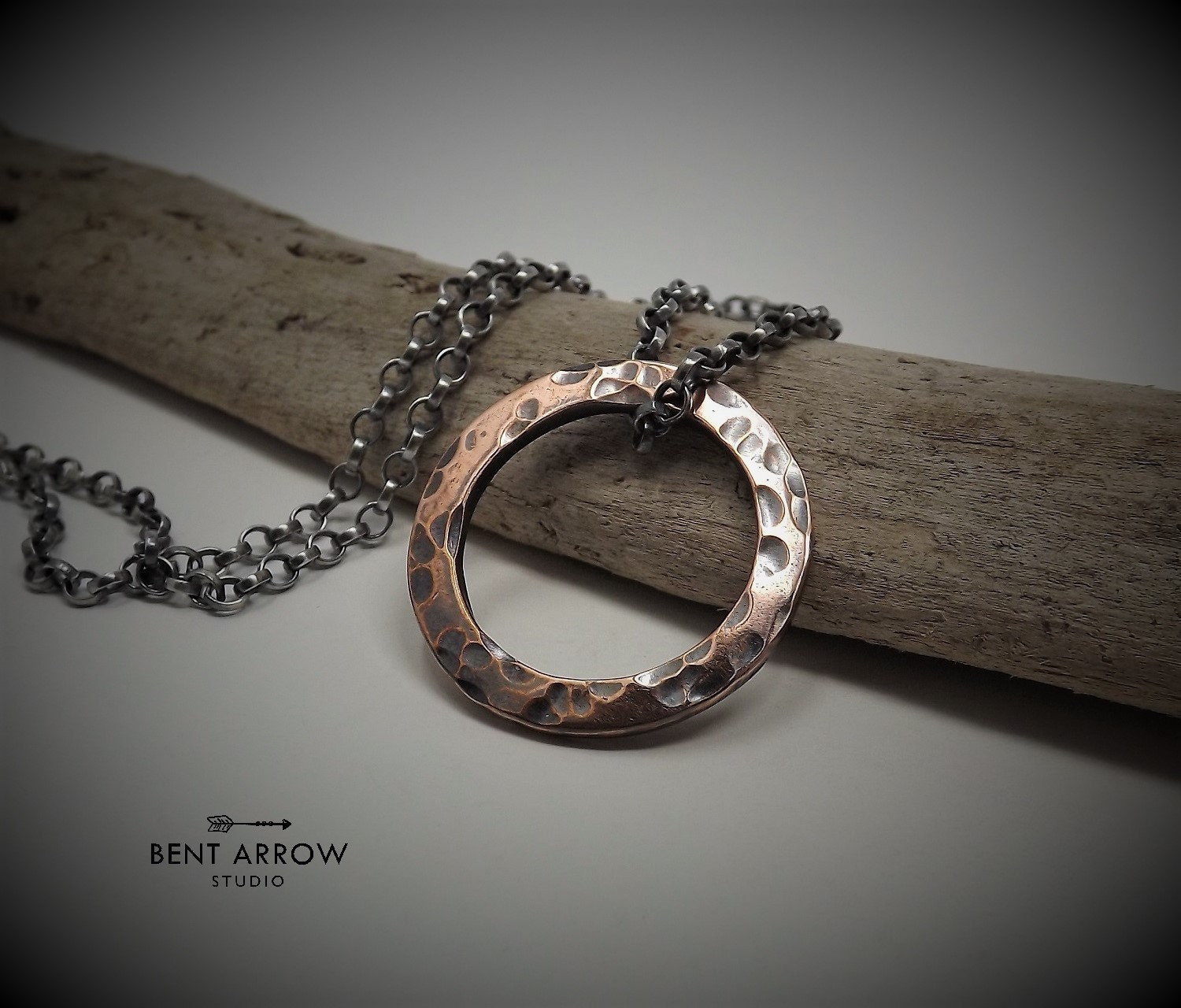 Handcrafted Hammered Copper Triple Circle Pendent Necklace – Shop Iowa