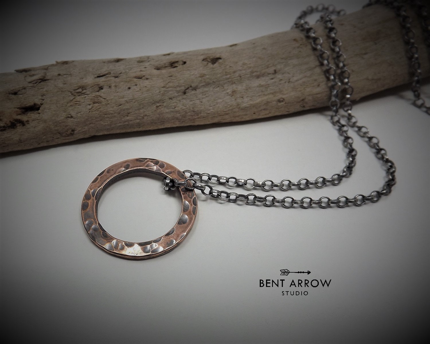 Handcrafted Hammered Copper Triple Circle Pendent Necklace – Shop Iowa