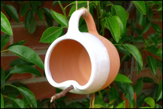 Bird Feeder Ceramic Bird Feeder Pottery Bird Feeder Garden Etsy