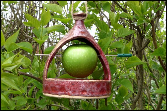 Bird Feeder Ceramic Bird Feeder Pottery Bird Feeder Hanging Etsy