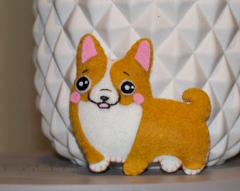 Mini plush corgi dog