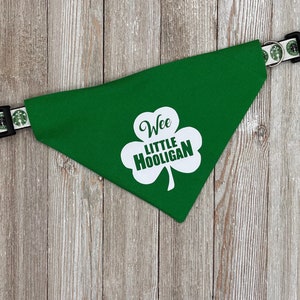 Dog Bandana, Over the Collar Bandana, Holiday Bandana, St Patricks Day Bandana, Shamrock Bandana, Lucky Bandana, Funny, Irish Bandana, Green