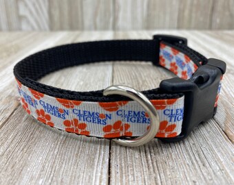 College, University Dog Collar, Tigers, Football Collar, Orange, Purple, School Spirit Collar, Team Collar, New Puppy Collar, Dog Mom Gift