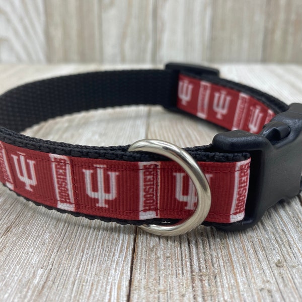 College, University Dog Collar, Football Collar, Crimson, White, School Spirit Collar, Team Collar, Football Fan, Puppy Collar, Dog Mom Gift