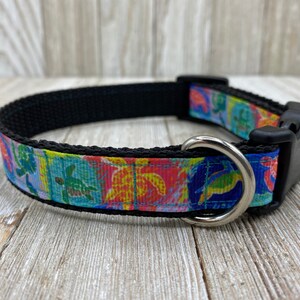 Sea Turtles Dog Collar, Beach Collar, Dog Mom Gift, Colorful Dog Collar, Nautical Dog Collar, Seashell Collar, New Puppy, Lilly Inspired