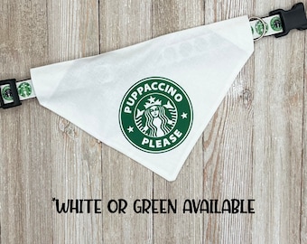 Puppaccino Dog Bandana, Coffee Lover Pet Gift