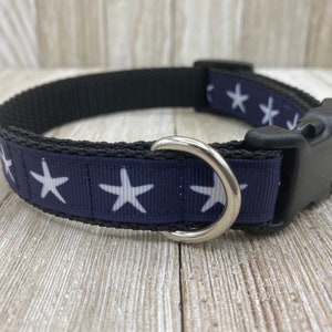 Starfish Dog Collar, Beach, Ocean Inspired Collar, Blue, Summer Collar, Lake Collar, Boat Collar, New Puppy Gift, Dog Mom Gift