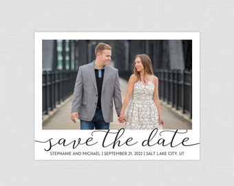 Printable OR Printed Photo Save the Date Cards - Landscape Picture Save our Date Cards with White Border - Save the Dates with Border 114