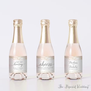 Mini Champagne Bottle Labels - Etsy