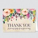 Printable Wedding Party Thank You Cards - Floral Thank You for Bridal ...