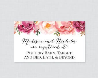 pink registry insert etsy