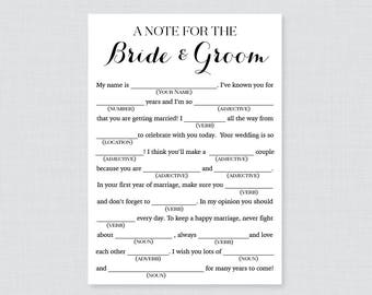 Wedding Mad Libs Printables Draw Yourself Version Marriage Etsy
