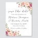 Printable OR Printed Save the Date Cards - Pink Floral Save the Date ...