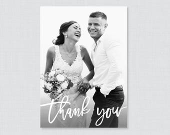 Printable OR Printed Picture Thank You Cards - Modern Photo Thank You Cards for Wedding - Personalized Custom Thank You Cards 102