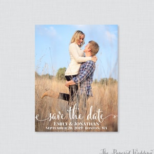 Printable OR Printed Save the Date Cards - Photo Save our Date Cards for Wedding - Wedding Save the Dates Card with Picture 0002