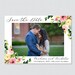 Printable OR Printed Photo Save the Date Cards Pink and Yellow Floral ...