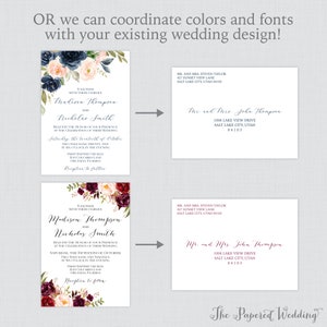 A7 Printed Envelopes with Custom Fonts and Colors Printed Wedding Envelopes with Guest Addresses Custom Recipient Address Printing 0032 image 8
