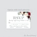Printable OR Printed Wedding RSVP Cards Navy and Marsala RSVP Wedding ...