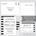 Printable OR Printed Wedding Invitations Black and White Wedding ...