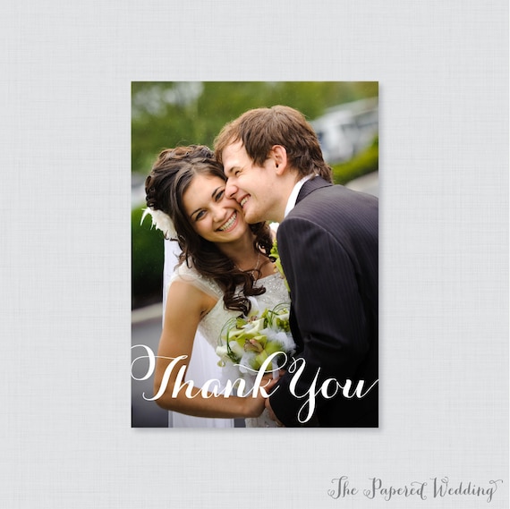 Pre printed wedding thank you cards | Honestweddingadvice.com