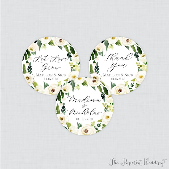 Wedding Stickers, Personalized Wedding, Favor Labels Thank You Stickers,  Custom Labels, Personalised Wedding Stickers, Round Favor Sticker -   Finland