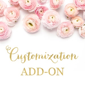 Customization Add On - Add Personalization to an Item from The Papered Wedding