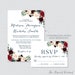 Printable OR Printed Wedding RSVP Cards Navy and Marsala RSVP Wedding ...